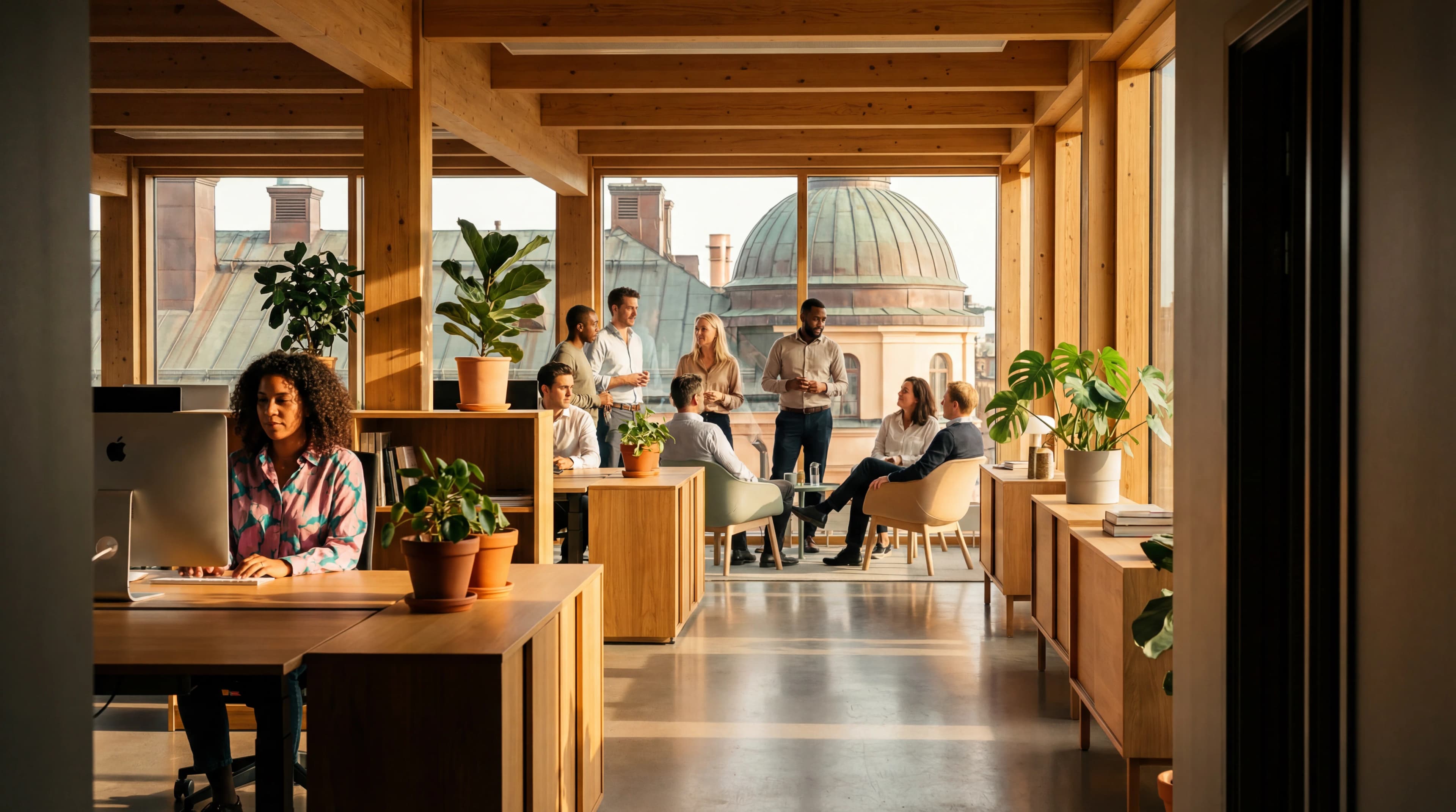 Modernt skandinaviskt kontor